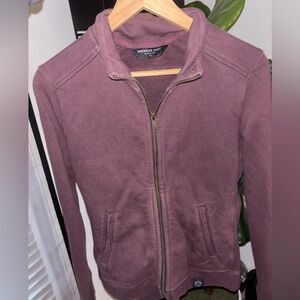 American Giant Women's Mauve Bomber Jacket